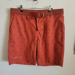Helly Hansen Shorts Men's Active Burnt Orange Large Built in Belt